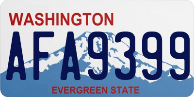 WA license plate AFA9399
