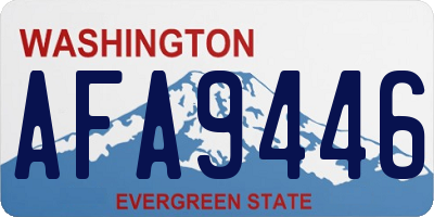 WA license plate AFA9446