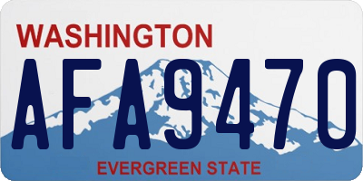 WA license plate AFA9470
