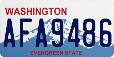 WA license plate AFA9486