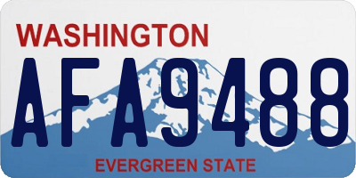 WA license plate AFA9488