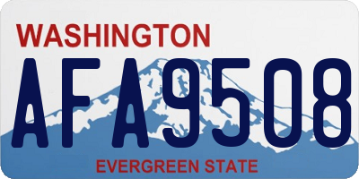 WA license plate AFA9508