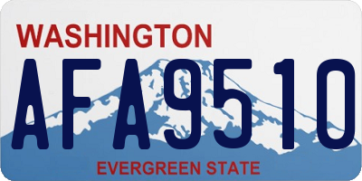 WA license plate AFA9510