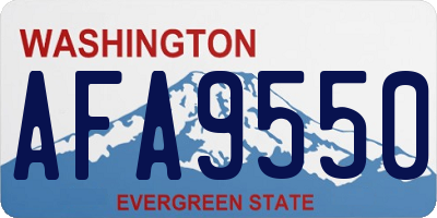 WA license plate AFA9550