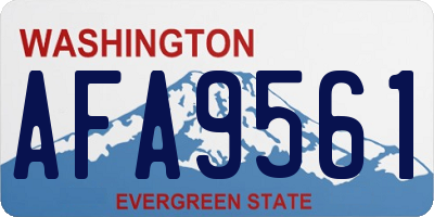 WA license plate AFA9561
