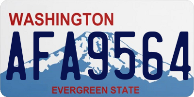 WA license plate AFA9564