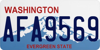 WA license plate AFA9569