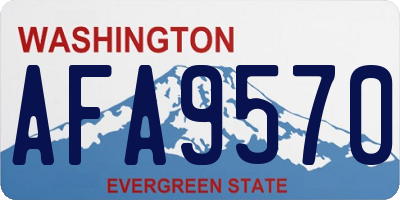 WA license plate AFA9570