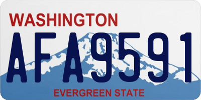 WA license plate AFA9591