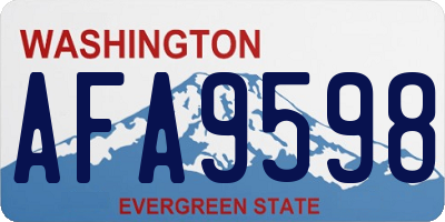 WA license plate AFA9598