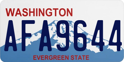 WA license plate AFA9644