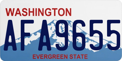 WA license plate AFA9655