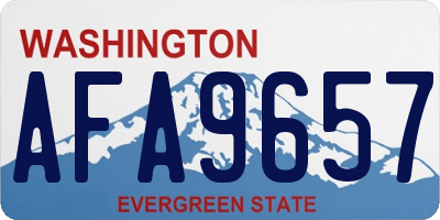 WA license plate AFA9657