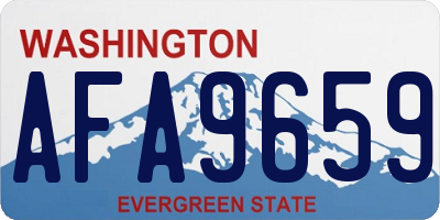 WA license plate AFA9659
