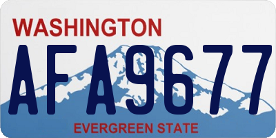 WA license plate AFA9677