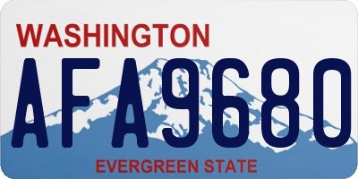 WA license plate AFA9680