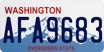 WA license plate AFA9683