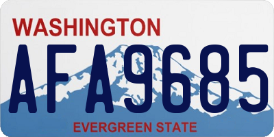 WA license plate AFA9685