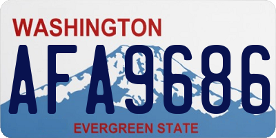 WA license plate AFA9686