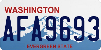 WA license plate AFA9693
