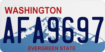 WA license plate AFA9697