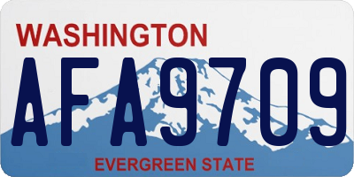 WA license plate AFA9709