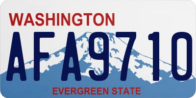 WA license plate AFA9710