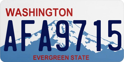 WA license plate AFA9715
