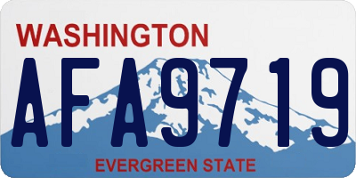 WA license plate AFA9719
