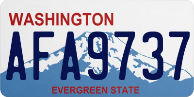 WA license plate AFA9737