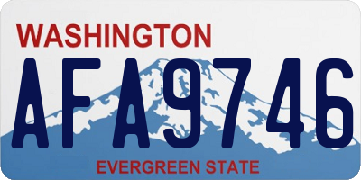 WA license plate AFA9746