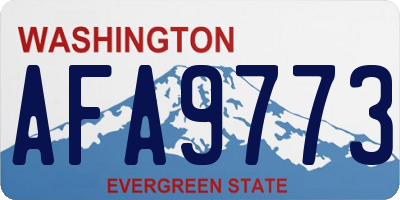 WA license plate AFA9773