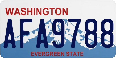 WA license plate AFA9788