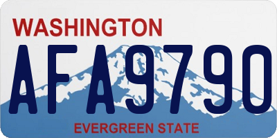 WA license plate AFA9790