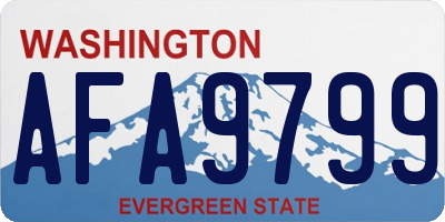WA license plate AFA9799