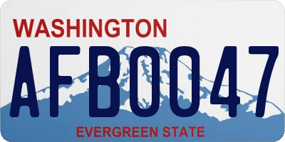 WA license plate AFB0047