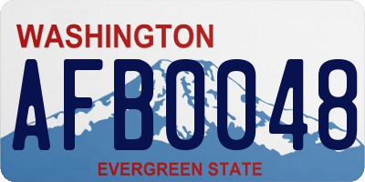 WA license plate AFB0048