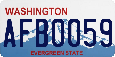 WA license plate AFB0059