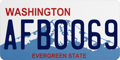 WA license plate AFB0069