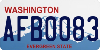 WA license plate AFB0083