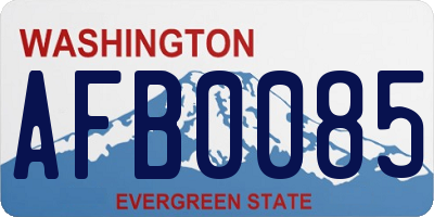 WA license plate AFB0085