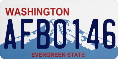 WA license plate AFB0146