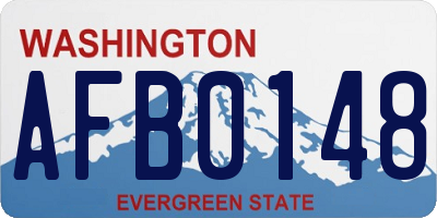 WA license plate AFB0148