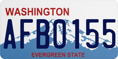 WA license plate AFB0155