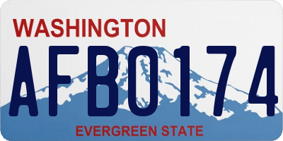 WA license plate AFB0174