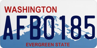WA license plate AFB0185