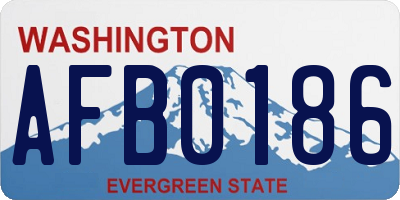 WA license plate AFB0186