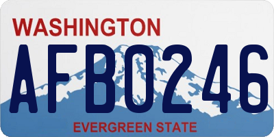 WA license plate AFB0246