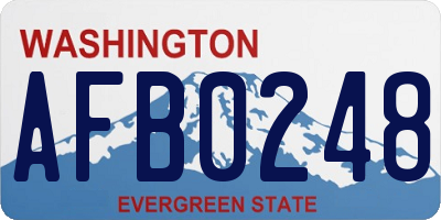 WA license plate AFB0248