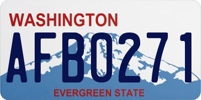 WA license plate AFB0271